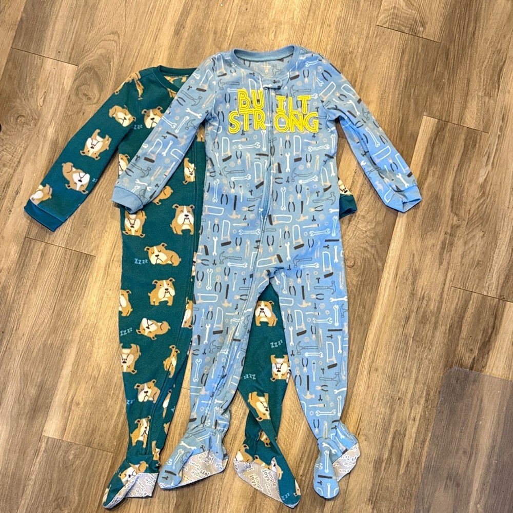 Built Strong Kids Footies - Blue and Green